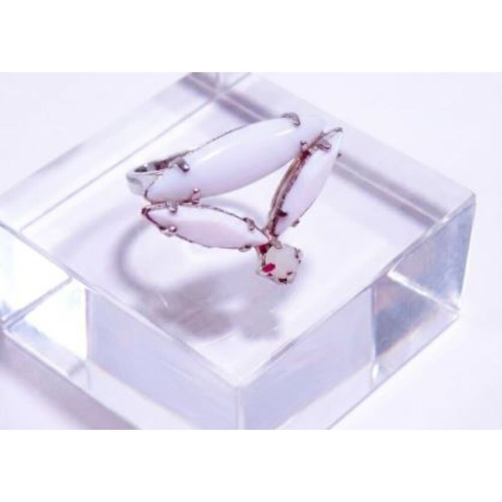 Joomi Lim Women's White Marquise Cabochon Statement Ring NWTO 138 5 6
